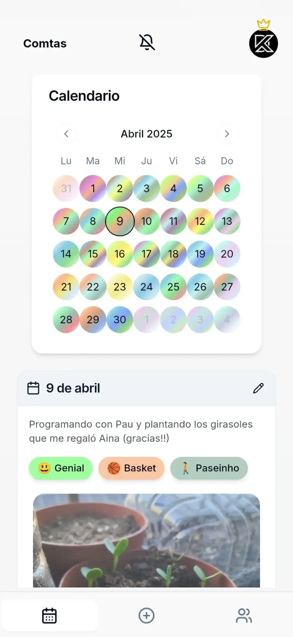 Tu calendario de emociones